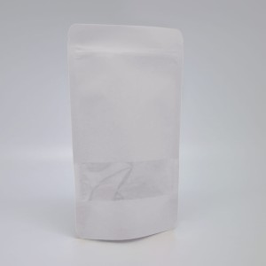 Doypack biały papier z oknem ze struną 250ml 110x65x185mm 1000szt.