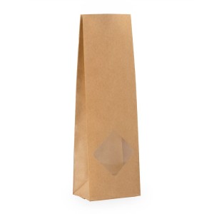 OPP Klockowe imitacja papierowa caro okno 100g 70+40x205mm 1000szt.
